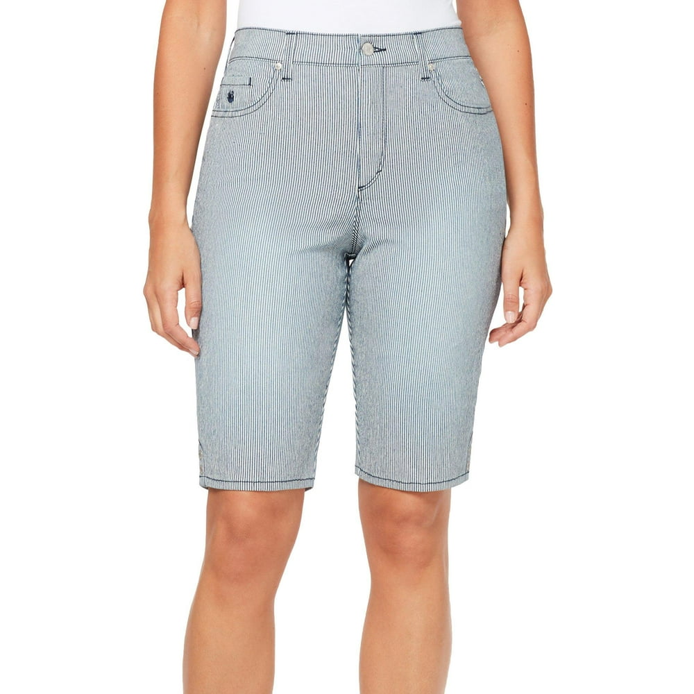 Gloria Vanderbilt Gloria Vanderbilt Womens Amanda Striped Bermuda