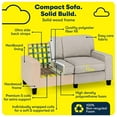 thumbnail image 4 of Bowery Hill 61" Track Arm Sofa Loveseat with Removable Covers Light Gray, 4 of 16