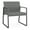 Asteroid, variant on Gansett Reception Waiting Oversize Guest Chair / Charcoal Steel / Blue