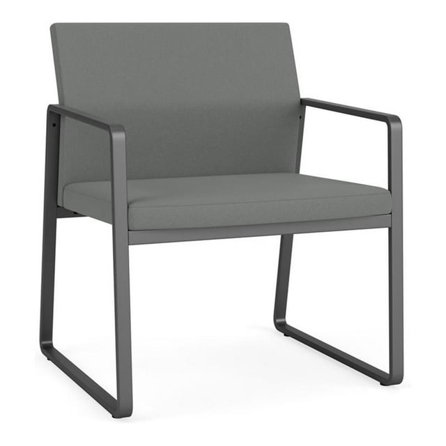 Fauteuil d'Appoint Surdimensionné Gansett pour Réception / Acier Charbon / Gris Pâle