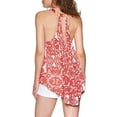 thumbnail image 2 of FREE PEOPLE Womens Red Printed Sleeveless Halter Tank Top Size: M, 2 of 8