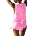 thumbnail image 4 of Robe de Plage Sans Manches pour Femmes Col en V Chemises Décontractées d'Été Sans Manches Unie, 4 of 7