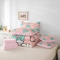 thumbnail image 5 of Feelyou Pink Cartoon Popcorn Twin Bedding Sets 7-Piece for Kids, Movie Lover Bedding Comforter Set, Retro Film Cinema Reversible Sheet Sets, Ultra Soft Home Decor, 5 of 7