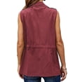 thumbnail image 4 of Langwyqu Women's Casual Vest Lightweight Sleeveless Drawstring Jackets, 4 of 5