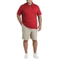 thumbnail image 4 of Big and Tall Essentials by DXL Men's Solid Golf Polo Shirt, Red, 7XL, 4 of 6