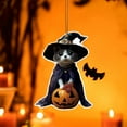 thumbnail image 5 of Witch Cat Acrylic Keychain Style A Adorable Halloween Bag Charm, 5 of 9