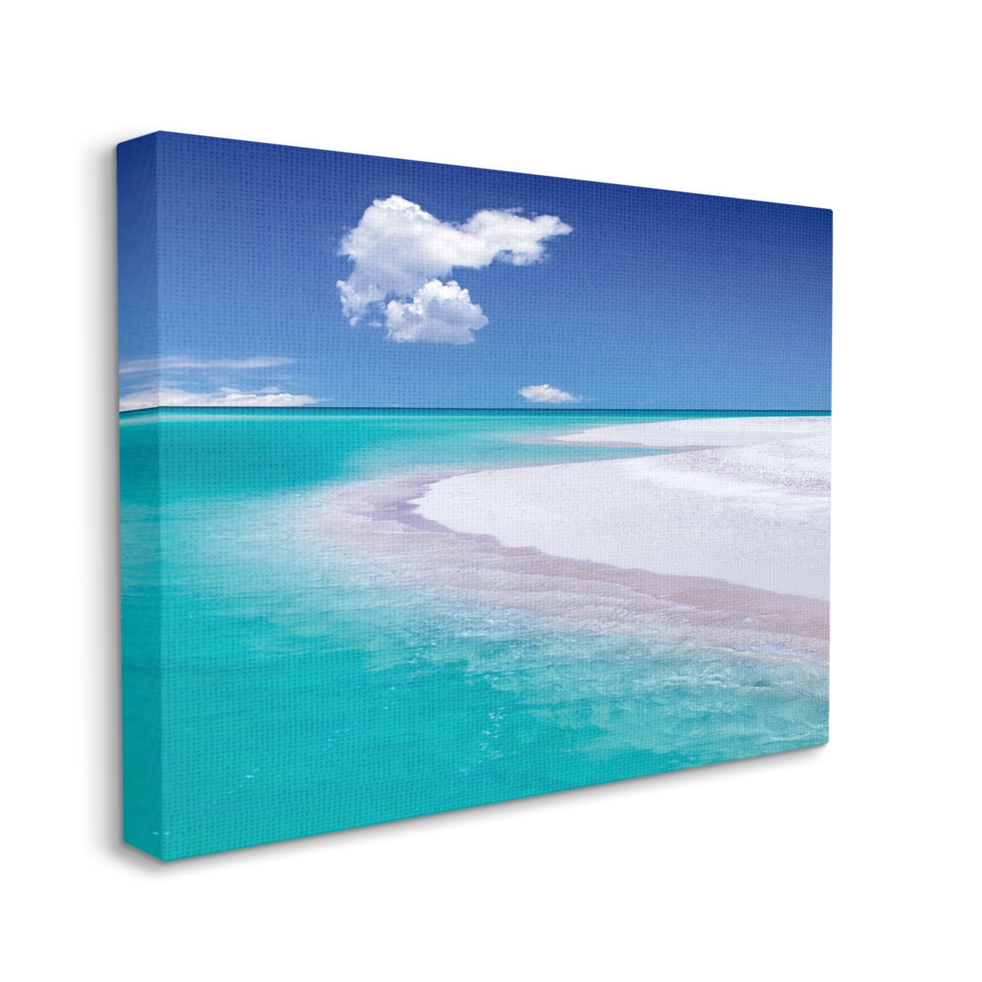 Stupell Industries Tropical Beach Shoreline Coastal Photography Gallery Wrapped Canvas Print Wall Art