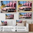 thumbnail image 4 of Designart "Pink Cadillac in Miami IV" Transportation Floater Framed Wall Art Print, 4 of 7
