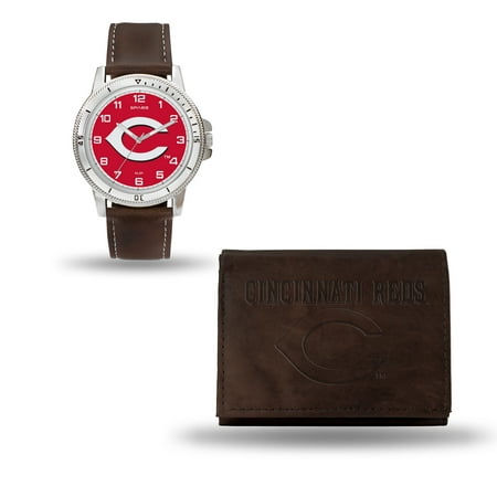 Cincinnati Reds Brown Watch/wallet Gift Set