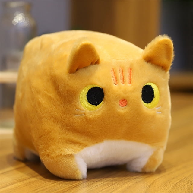 Poupée Mignonne Carrée Chat Lapin Ours en Forme de Peluche Poupées Cadeau d'Anniversaire pour Adulte Enfant