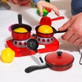 thumbnail image 3 of OUNONA 1 Set Childrens House Play Cookware in Red Color Made from Eco Friendly Materials for Role Play, 3 of 7