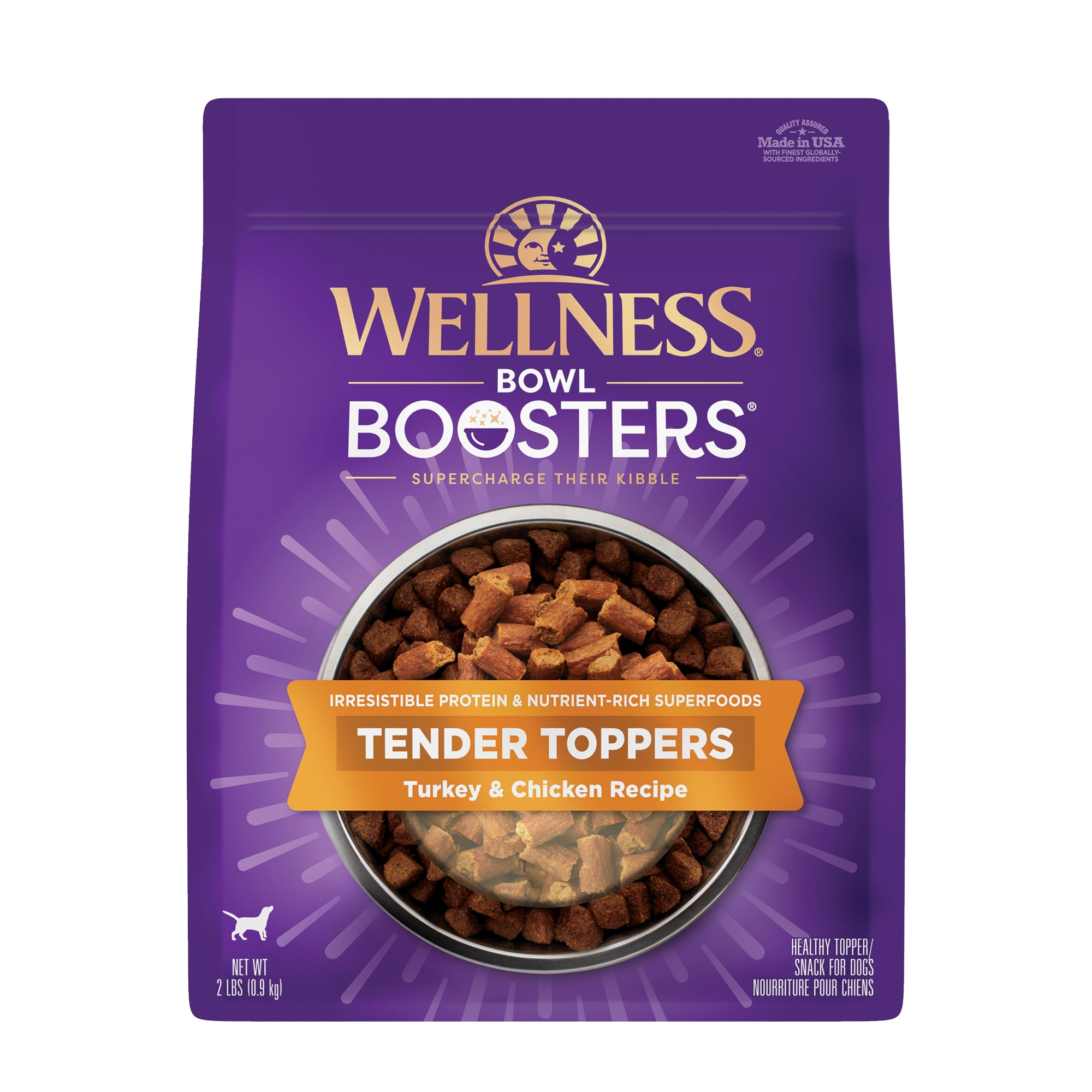 Wellness Bowl Boosters Tender Toppers Turkey & Chicken Recipe, 2 Pound Bag