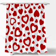 thumbnail image 5 of Valentine''s Day Shower Curtain Romantic Red Heart Sweet Love Sweetheart Wedding Lover Modern Bath Curtain with Hooks, 5 of 6