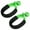 Green, variant on 2pcs 1/2" X 22" Soft Shackle Rope Synthetic Tow Recovery Black Strap 38000LBS