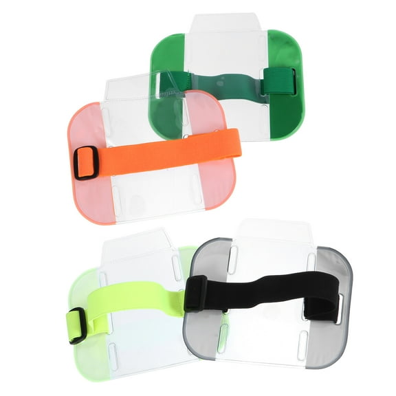 4pcs Arm Badge Holder Armband for ID Cards Badge Protective Cover for Workers