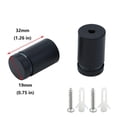 thumbnail image 3 of YISITIAN 12-Pack 3/4" x 1-1/5" Stainless Steel Glass Standoff Mounts, Wall Standoffs Advertising Nails Hardware, Matte Black CJ919-104690, 3 of 5