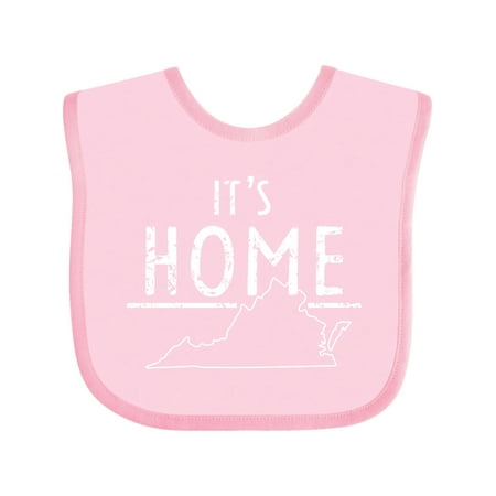 

Inktastic It s Home- State of Virginia Outline Distressed Text Gift Baby Boy or Baby Girl Bib