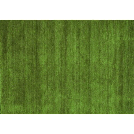 Ahgly Company Indoor Rectangle Abstract Green Contemporary Area Rugs, 8' x 10'
