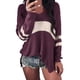 thumbnail image 1 of Gibobby Suéteres de invierno de manga larga con cuello en V para mujer Suéter de punto informal a rayas a la moda (Multicolor, M), 1 of 4