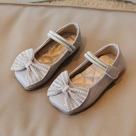 

Cathalem Holly Winter Boots for Kids Fashion Autumn Girls Casual Shoes Pearl Rhinestone Bow Sequins Shiny Arctiv8 Kids Snow Boots Pink 2.5 Years