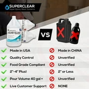 Superclear Liquid Glass Deep Pour Epoxy Resin 1.5 Gallons Kit, 2-4 Inch Clear Casting Resin for River Tables, Live Edge Wood, Large Molds, Food Safe, Zero VOC, Bubble Free