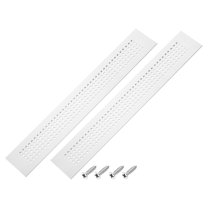 Uxcell Door Air Vent Cover, Aluminum Grille Ventilation Cover for Cabinet Wardrobe 24 x 2 Inch Silver