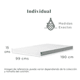 thumbnail image 2 of Colchón Individual - Memory Foam - Material Transpirable y Refrescante - Espuma De Alta Densidad- Ergonómico - Ideal para Cualquier Cama Individual Brindando Confort Diario., 2 of 8