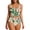 Green, variant on Jamicy Modest Swimsuits for Women 2026 Summer New Women's High Waisted Bikini Sets Wide Straps Two Piece Swimsuit Floral Print Bathing Suits
