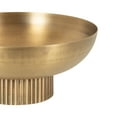 thumbnail image 4 of Kate and Laurel Rooks Ribbed Decorative Metal Bowl, 12 Inch Diameter, Brass, Modern Raised Fruit Bowl for Kitchen Counter or Use as a Key Bowl for an Entryway Table, 4 of 9