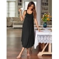 thumbnail image 4 of Ekouaer Womens Sleeveless Long Nightgown Full Slip Soft Nightshirt Sleep Dress Chemise Sleepwear Lounge Dresses, 4 of 7