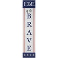 thumbnail image 2 of Northlight Patriotic "Home of the Brave" Wooden Porch Board Sign Decoration - 36", 2 of 7