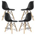 thumbnail image 1 of Set De 4 Sillas Eames Modernas Color Negro Original de Bellair, 1 of 7