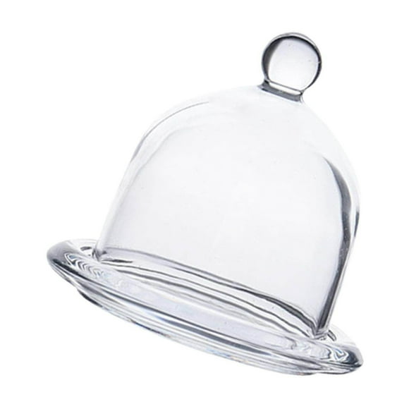 Transparent Glass Dessert Serving Tray with Dome Lid Wedding Dome Lid Cake Pedestal Size L