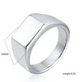 thumbnail image 4 of 10mm Black/Gold/Silver Square Band Men's Stainless Steel Engagement Ring Sz 5-13, 4 of 6