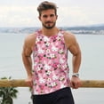 thumbnail image 6 of Rateoe Rose Rabbit Pattern Sleeveless Gym Shirt Muscle Tee Breathable Workout Shirt Slim-Fit Tank Quick Dry Fit Muscle Tank Top Bodybuilding Sleeveless T Shirt-X-Large, 6 of 7
