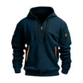 thumbnail image 3 of Cavosen 2 Piece Men Sweatsuits Sets Long Sleeve Full Zip Pullover Hoodie and Jogger Pants Tracksuit Drawstring Jackets Solid Pocket Casual Loungewear, 3 of 4