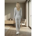 thumbnail image 3 of Conjunto Mujer 2 Piezas Blusa Manga Larga Y Pants Ajuste Cómodo Casual, 3 of 5