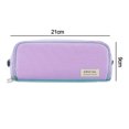 thumbnail image 2 of Large Pencil Case 3 Compartments Pencil Pouch Big Capacity Pencil BagStorage Pen Bag - Purple, 2 of 5