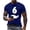hgg194-Blue, variant on Yaoyar Number Six Graphic Print Short Sleeve Tee for Men, Casual Top Tailored for Gym Workouts and Athletic Pursuits, a Sporty Training Essential and T-Shirt