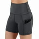 thumbnail image 1 of Pantalones cortos de licra con bolsillos para mujer, pantalones cortos de yoga de cintura alta para mujer, 1 of 5