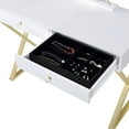 thumbnail image 5 of Coleen Vanity Desk with Jewelry Tray in White & Gold Finish, 5 of 7