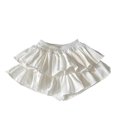 thumbnail image 3 of Ticikt Girls Layered Ruffle Skort, Elastic Waist Cute Tiered Cake Skirt Shorts, Fashion Flowy Mini Skort for Little Kids,White, 3 of 5