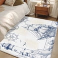 thumbnail image 5 of Nautical Ship Lighthouse Area Rug 3x5 FT, Non Slip Entryway Bedside Carpet, Ocean Anchor Rudder Lines Art Washable Soft Floor Carpet Indoor Mat Non-Shedding Throw Rug for Dorm Kitchen Home Office, 5 of 9
