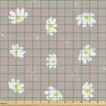 thumbnail image 2 of Floral Fabric by the Yard, Repetitive Romantic Daisy Flowers Art in Pastel Tones Illustration, Decorative Upholstery Fabric for Chairs & Home Accents, Pale Rose White by Ambesonne, 2 of 5