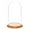 Oak Veneer Base, variant on Plymor 5.5" x 10" Glass Display Dome Cloche (Walnut Veneer Base)
