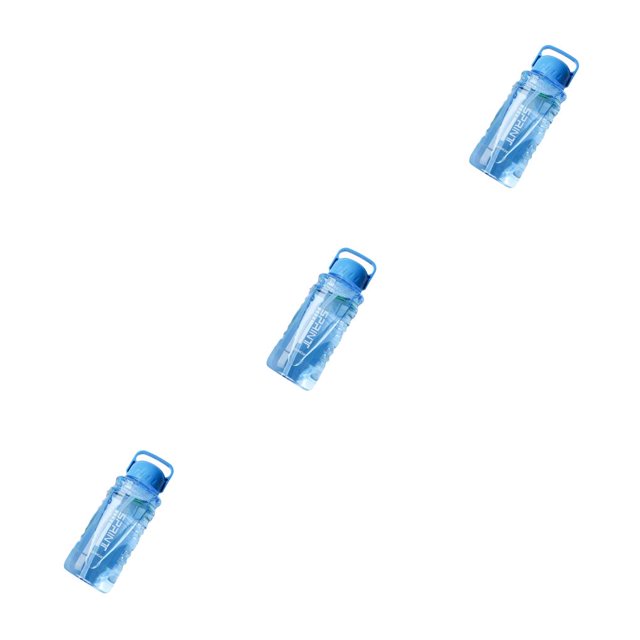 Unatoiry Bouteille d'Eau Multifonctionnelle Récipient Coloré Grande Capacité Étanche en Plastique pour Randonnée Pêche Cyclisme Bleu 1000ml 3Ensemble