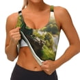 thumbnail image 3 of Fotbe Deep Forest Stone Green Dragon Sujetador Deportivo Largo sin Aros para Mujer con Almohadillas y Soporte Medio, Transpirable y Absorbente, Camiseta Tipo Chaleco o Tank Top-X-Large, 3 of 8