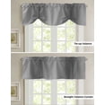 thumbnail image 5 of Fsddascl Gray Ombre Tie Up Valance Curtains for Windows, Kitchen Curtains Window Treatments, Modern Abstract Art Farmhouse Gradient Short Window Shades Valances for Bedroom Bathroom Cafe 54"x18", 5 of 7