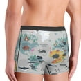 thumbnail image 4 of Rateoe The World Map with Cartoon Animals Mens Boxer Briefs Poly Spandex Performance Boxer Briefs Underwear Hem Boxer Briefs - Medium, 4 of 8