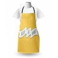 thumbnail image 3 of Saying Apron, Positive Vivid Color Vintage Design Relax and Smile Message, Unisex Kitchen Bib with Adjustable Neck for Cooking Gardening, Adult Size, Mustard Black White, by Ambesonne, 3 of 4